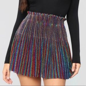Rainbow Vibes sparkle festival skirt